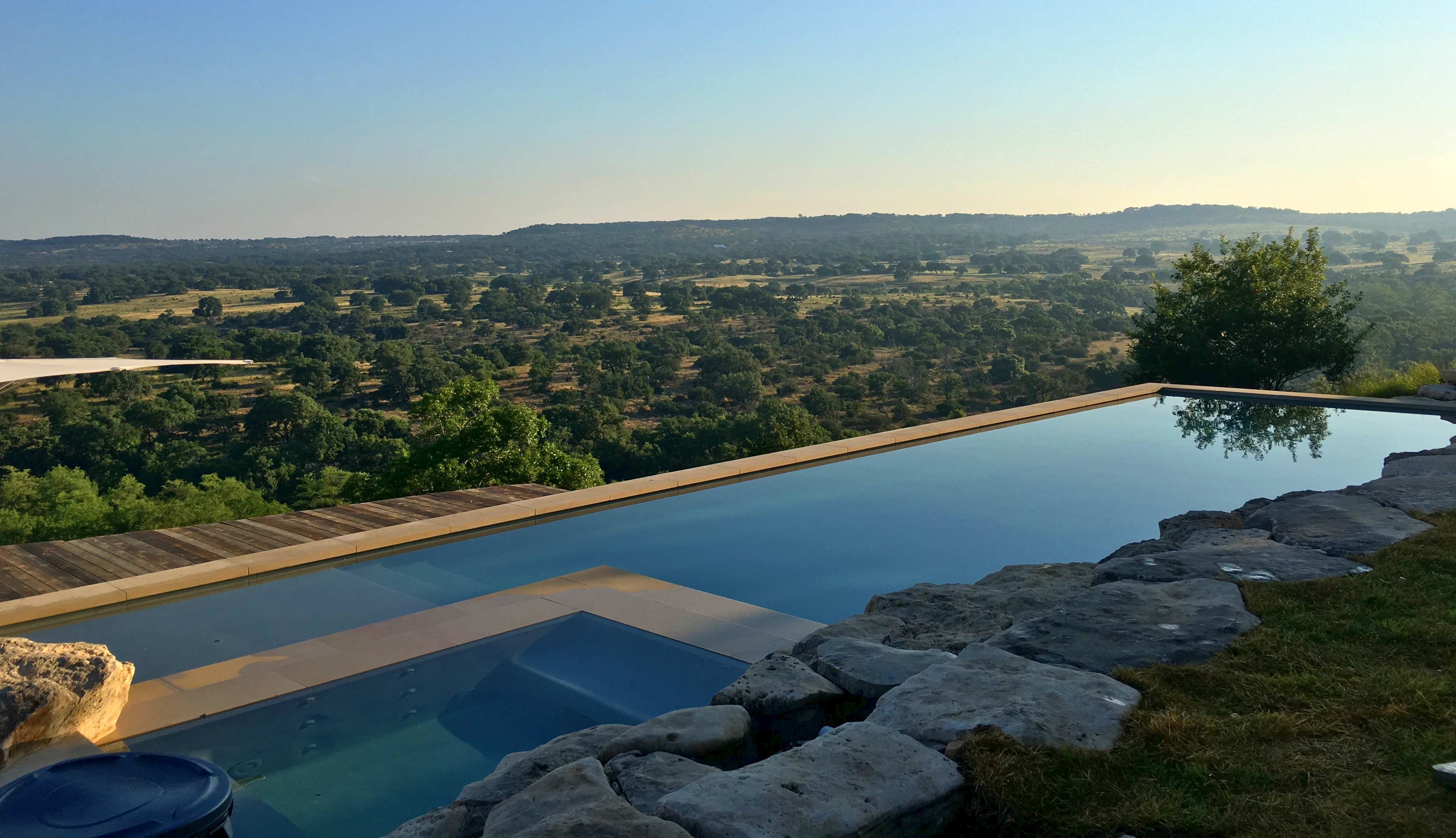 Estate pool with wide scenic view