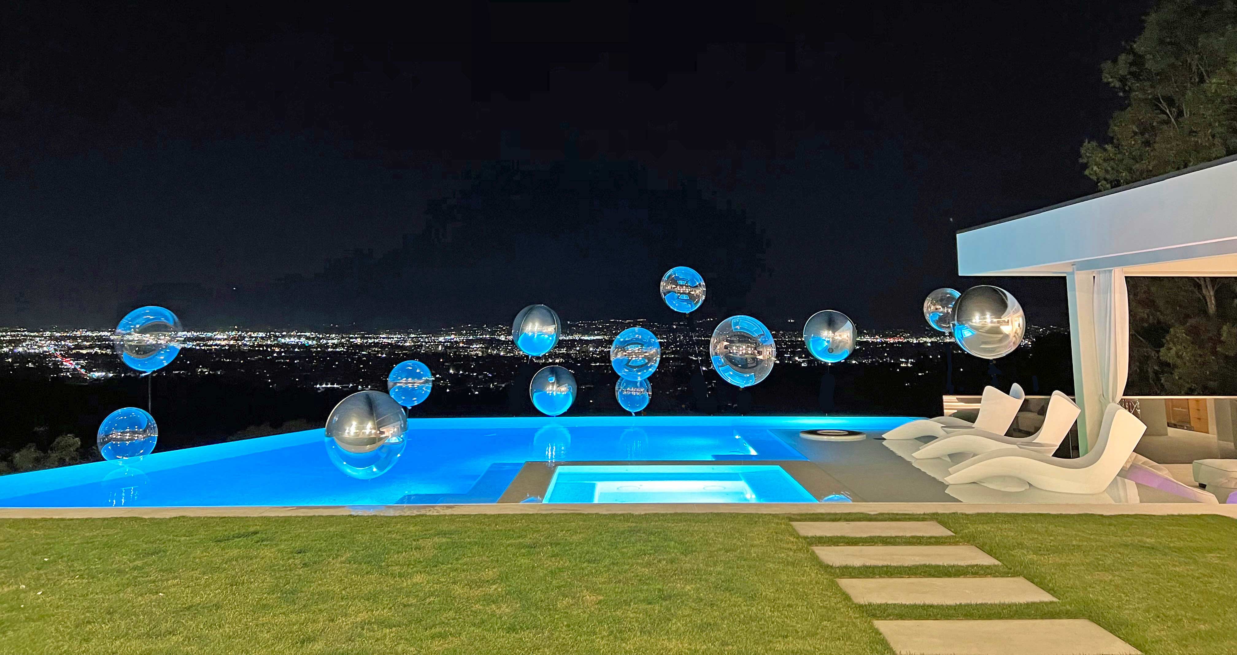 Estate Pool with artwork